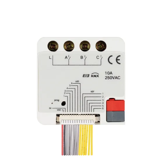 Фото товара INTELLIGENT ARLIGHT Релейный модуль KNX-7013-72-DRI-DRO-IN (BUS, 3x10A) (IARL, IP20 Пластик, 2 года)