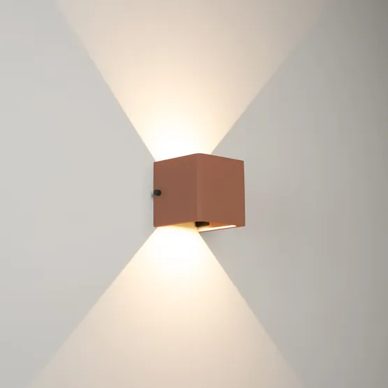 Фото #3 товара Светильник LGD-PERAN-WALL-S120x120-6W Warm3000 (Beige red, 0-80 deg, 230V) (Arlight, IP65 Бетон, 3 года)