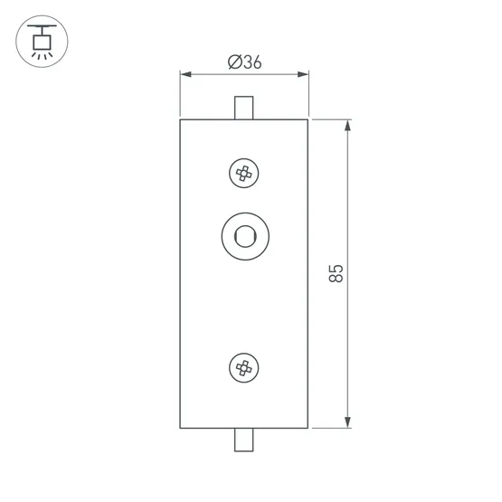 Фото #2 товара Соединитель профиля ROUND-D36-360-180 BLACK (Arlight, Металл)