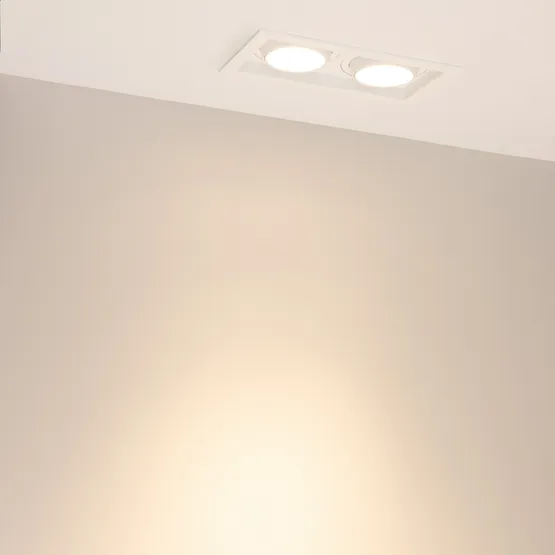 Фото #4 товара Светильник MS-VORTEX-BUILT-S210x117-2x20W Warm3000 (WH-WH, 40 deg, 230V) (Arlight, IP20 Металл, 5 лет)