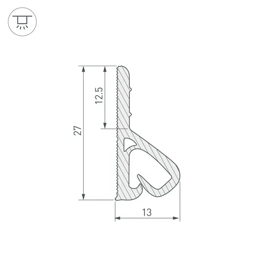 Фото #2 товара Профиль STRETCH-WALL-TEXTILE-2600 (Arlight, Пластик)