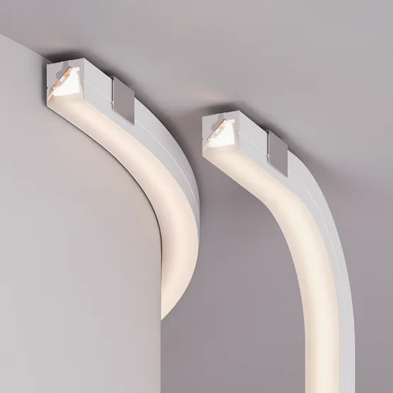 Фото #5 товара Силиконовый профиль WPH-FLEX-1616-TWIST-S11-5m WHITE (Arlight, Силикон)