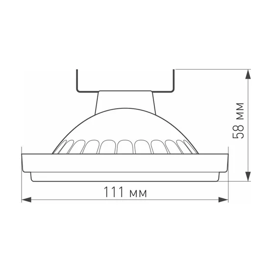 Фото #5 товара Лампа AR111-UNIT-G53-12W- Warm3000 (WH, 120 deg, 12V) (Arlight, Металл)