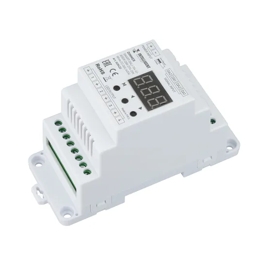 Фото товара INTELLIGENT ARLIGHT Диммер SMART-DALI-104-62-ADDR-DIM-DT6-DIN White (12-24V, 4x5A) (IARL, IP20 Пластик, 5 лет)