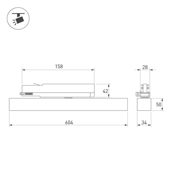 Фото #5 товара Светильник LGD-FLAT-4TR-S605-25W Day4000 (BK, 100 deg, 230V) (Arlight, IP20 Металл, 3 года)