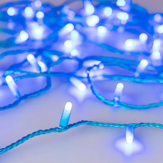 Фото #1 товара Светодиодная гирлянда ARD-STRING-CLASSIC-10000-BLUE-100LED-MILK-FLASH Blue (230V, 7W) (Ardecoled, IP65)