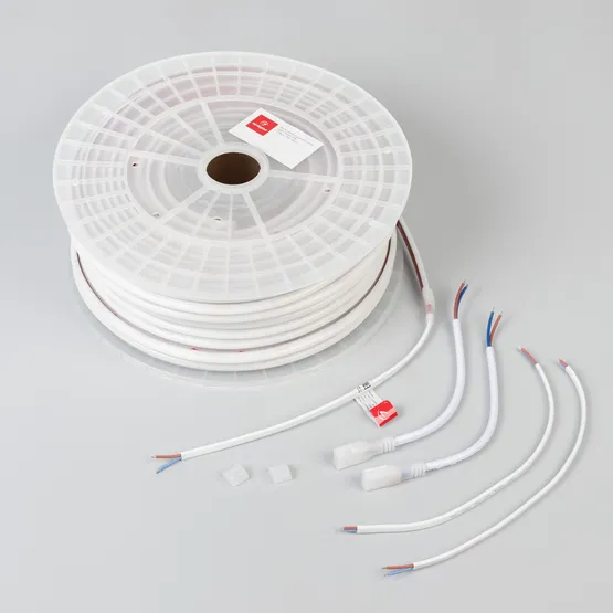 Фото #2 товара Светодиодная лента герметичная ARL-PSW-U286-10mm 230V Warm2700 (13 W/m, IP67, 50m) (Arlight, -)