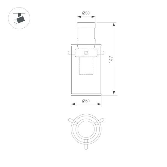 Фото #5 товара Светильник ART-APRIORI-LANTERN-C-R60-5W Warm3000 (TN, 350 deg, 48V) (Arlight, IP20 Металл, 3 года)