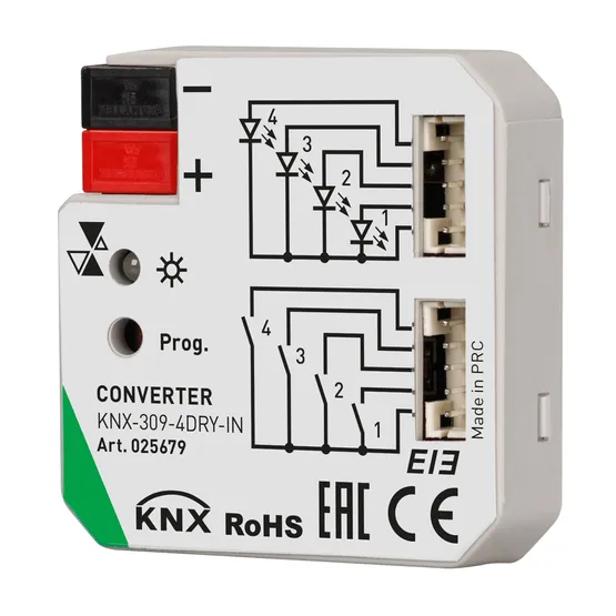 Фото #1 товара INTELLIGENT ARLIGHT Конвертер KNX-309-4DRY-IN (BUS) (IARL, IP20 Пластик, 2 года)