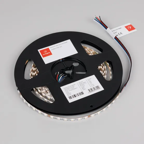 Фото #2 товара Светодиодная лента RT-H96-5mm 24V RGBW-White-4-in-1 (10 W/m, IP20, 5m) (Arlight, узкая)