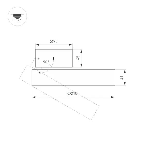 Фото #7 товара Светильник SP-RONDO-FLAP-R210-20W Warm3000 (WH, 110 deg) (Arlight, IP40 Металл, 3 года)