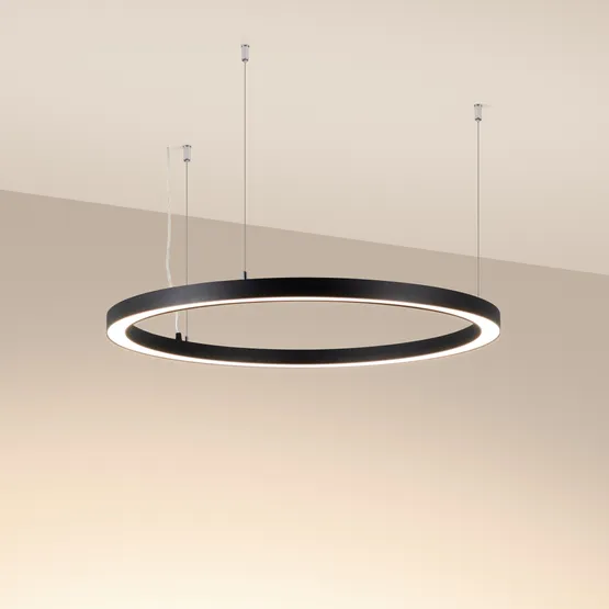 Фото #2 товара Светильник SP-CIRCLE-HANG-O3535-D900-55W Warm3000 (RAL9005, 120 deg, 230V) IP40 LED (Arlight, Алюминий)