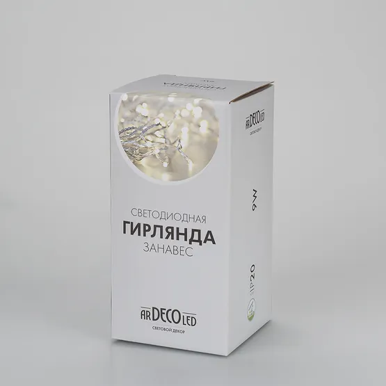 Фото #5 товара Светодиодная гирлянда ARD-CURTAIN-HOME-1500x1500-CLEAR-144LED White (230V, 6W) (Ardecoled, IP20)